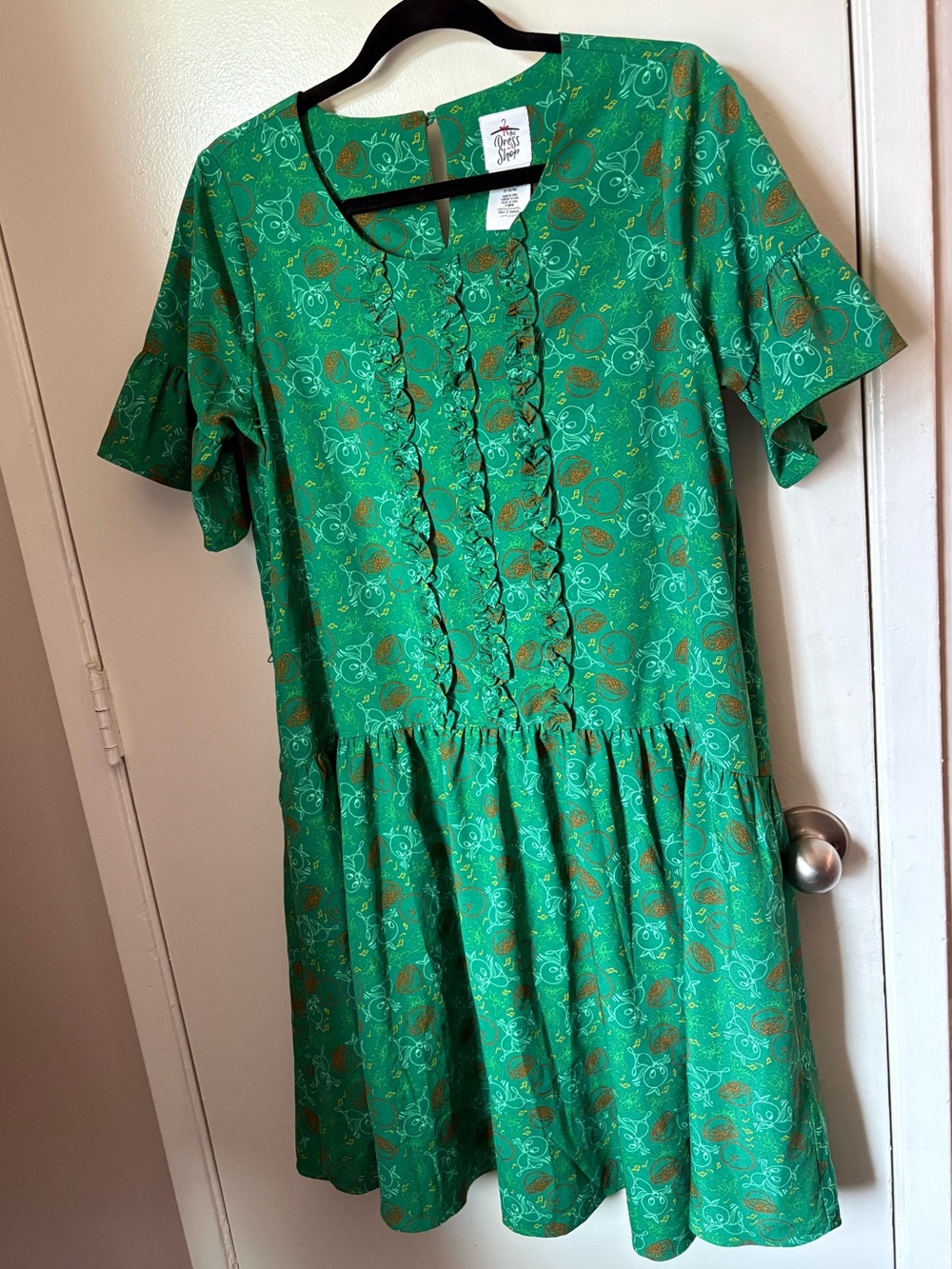 Disney Orange Bird Mini Dress with Ruffle Front
